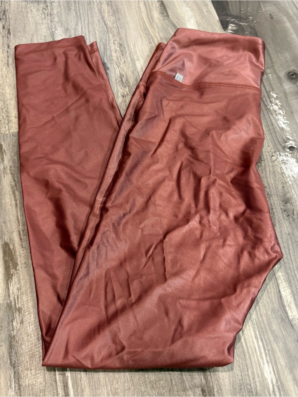Sunwren Luxury Yoga Leggings Metallic Rust SZ XXS NWOT
